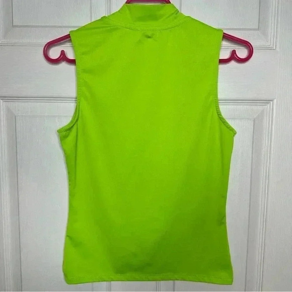 Ardene Mock Neck Tank Top Sleeveless Neon Green Size Medium - Picture 8 of 16
